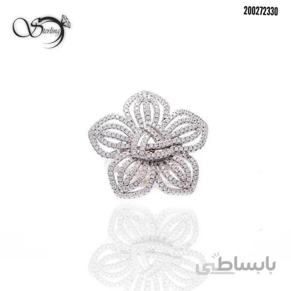 انگشتر نقره طرح گل کد:۱۱۵۱