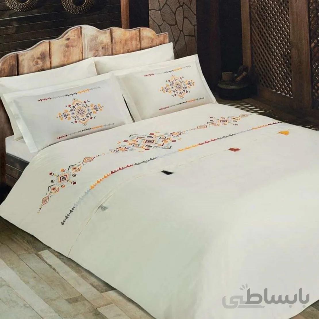 ست کاور لحاف دونفره 6 تکه طرح بلوچ کرم رانفرس