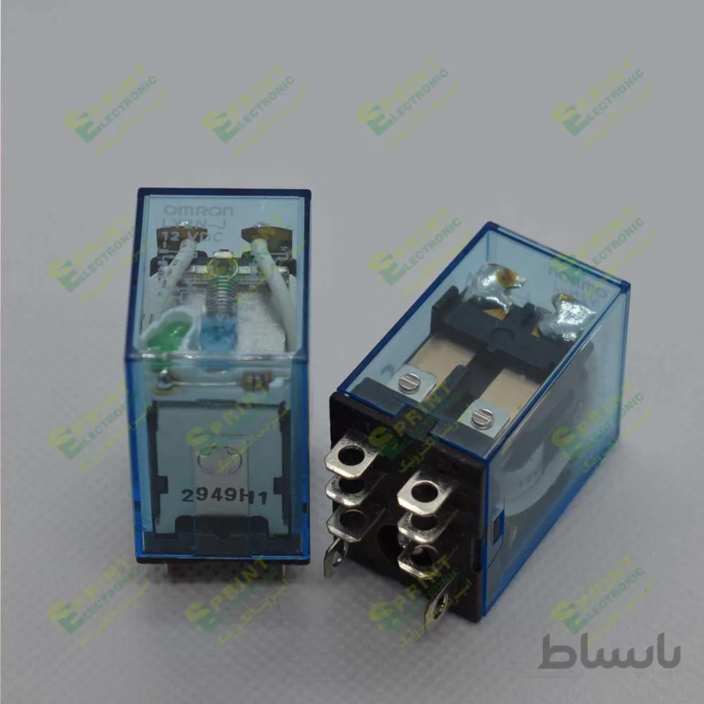 رله 12 ولت پایه ایزومی سوکتی 8 پایه 12 آمپر Omron LY2N-J-12VDC