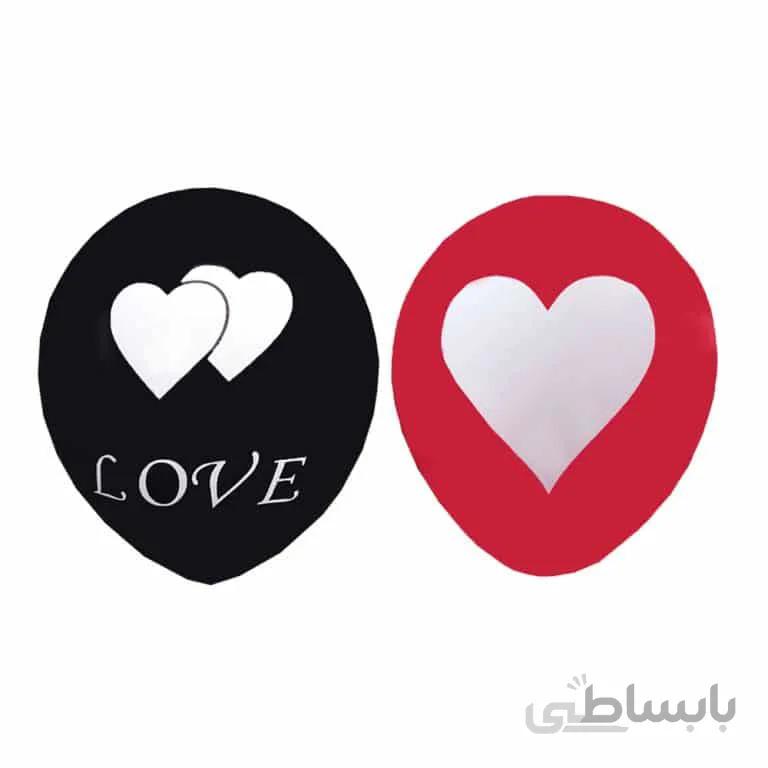 بادکنک لاتکس قلب و LOVE بسته 2 عددی مدل STLB218