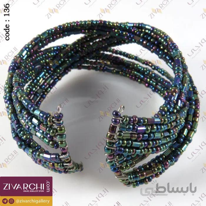 دستبند النگویی سیمی منجوقی 136