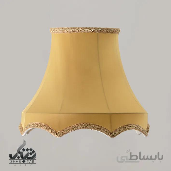 شید آباژور مدل دالبر برعکس سایز 35 بژ – سرپیچ E27