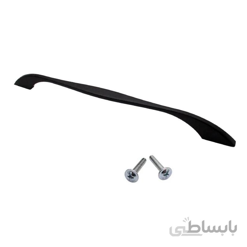 دستگیره کابینت دو پیچ مشکی فلزی مدل G280 طول 25 سانتیمتر