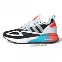 کتانی رانینگ آدیداس طرح اصلی مشکی سفید نارنجی Adidas ZX 2K White Orange