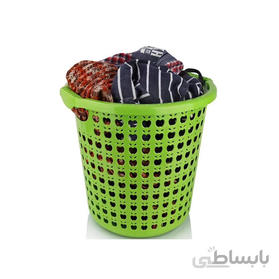 سبد رخت و لباس اشکان پلاستیک مدل ۶۰۰۰ سیب