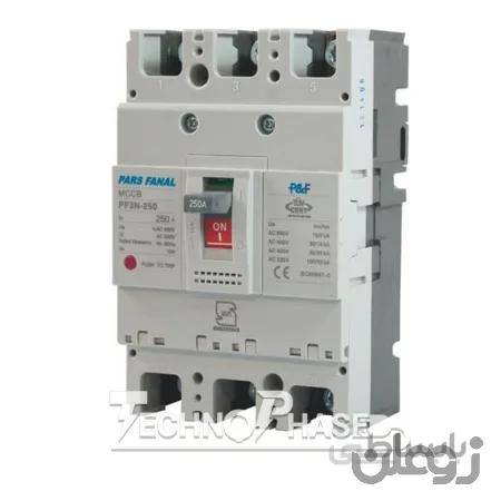 کلید اتوماتیک کمپکت 160 آمپر غیر قابل تنظیم حرارتی پارس فانال مدل PF3N — تصویر 1