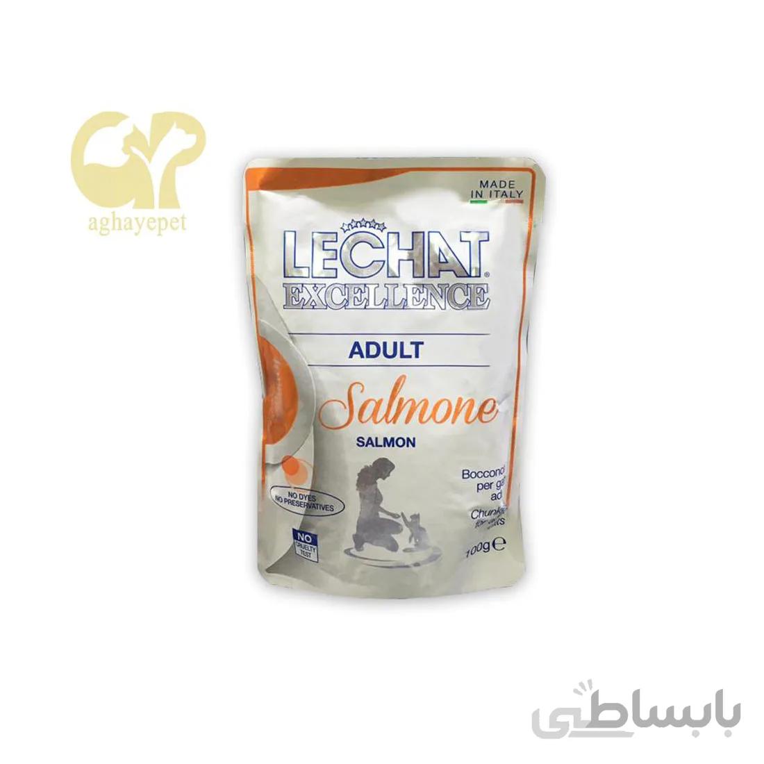 پوچ گربه لچت طعم سالمون - LECHAT