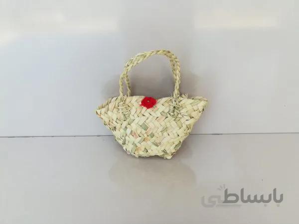 سبد حصیر کوچک آویز ( دکور )