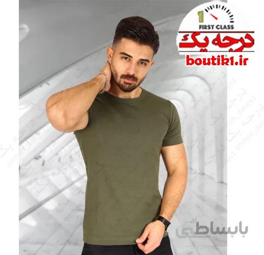 تیشرت تام تیلور یقه گرد ساده سبز