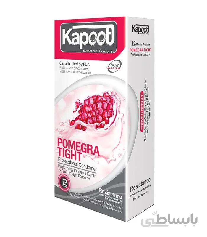 کاندوم کاپوت نازک و تنگ کننده انار Pomegra Tight بسته 12 تایی