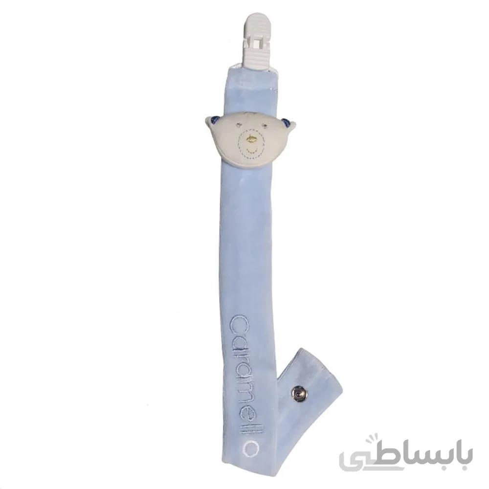بند پستانک کارامل caramell مدل خرسی سفید