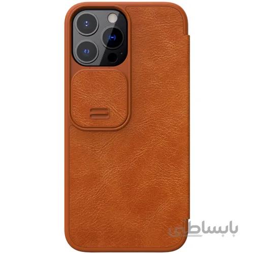 کیف چرمی نیلکین آیفون 13 پرومکس Nillkin Qin Leather Case iPhone 13 Pro Max