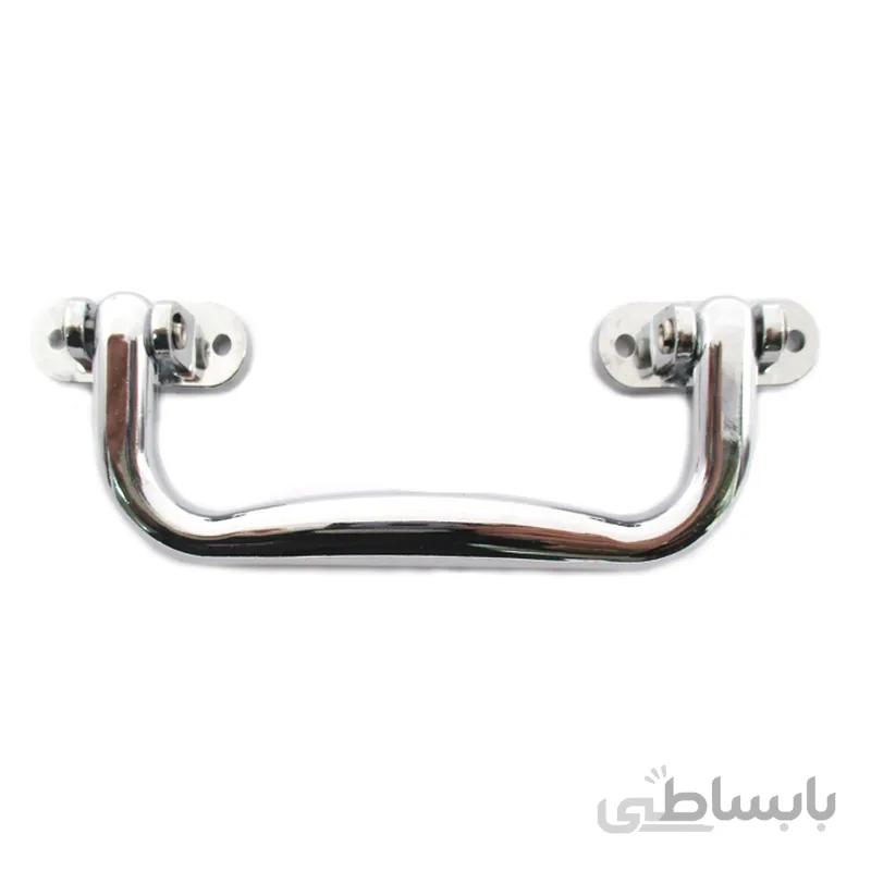دستگیره آنتیک پلاستیکی نقره‌ای طول 132 میلی‌متر