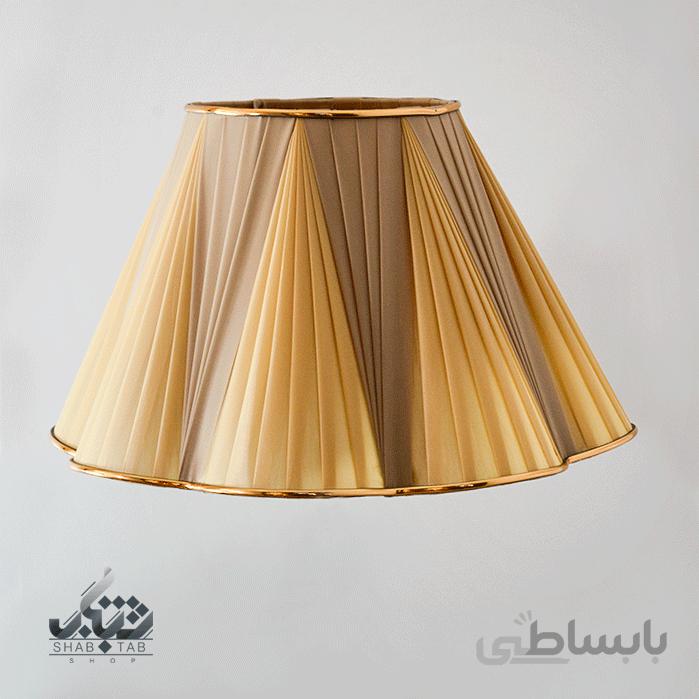 شید آباژور مدل گل کرم-قهوه ای قطر 40 cm – سرپیچ E27 ا flower 40 cm