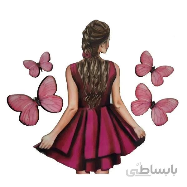 ابزار و تاپر تزیین کیک بهگز مدل دختر پروانه ای