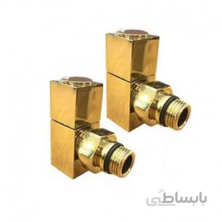 شیر و زانو دکوراتیو طلایی مات فلت