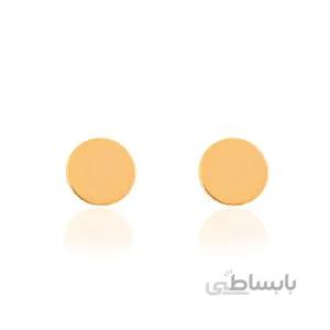 گوشواره میخی طلا طرح دایره کد LE669