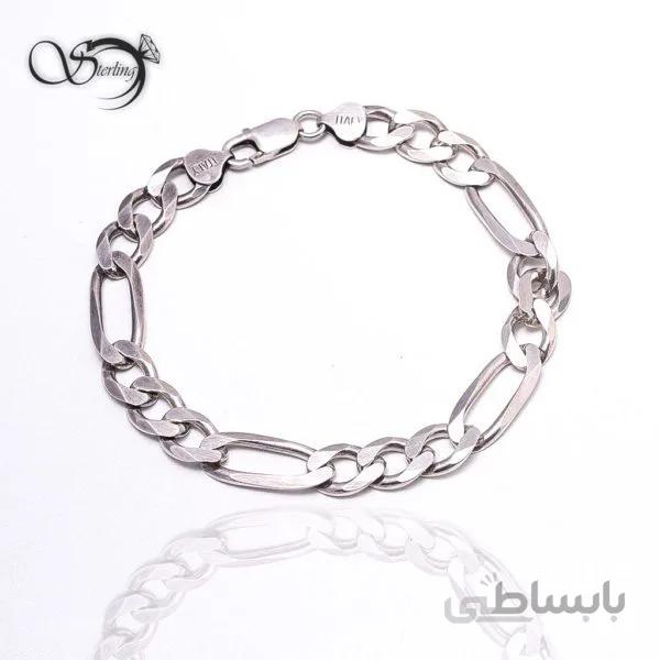 دستبند نقره طرح فیگارو کد:۱۴۴۵