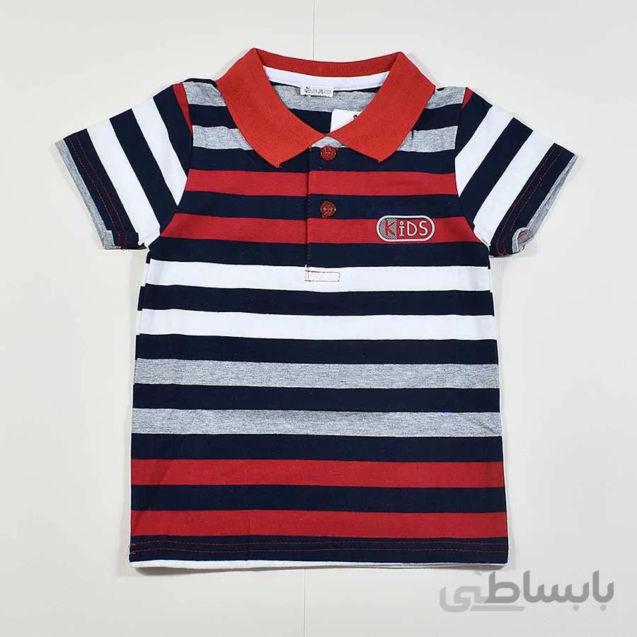تیشرت پسرانه بچه گانه راه راه کد 2355