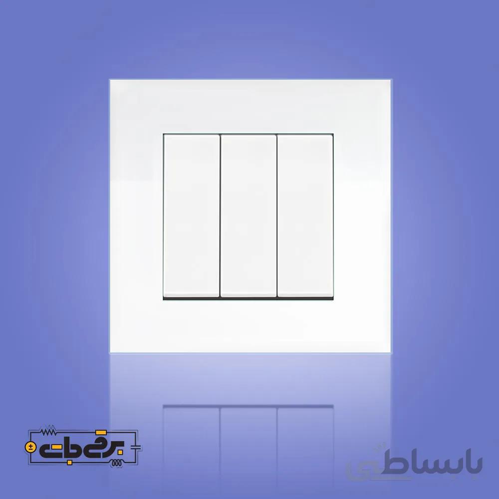 کلید و پریز کریستال سفید جهان الکتریک