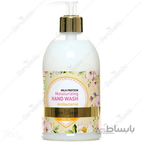 مایع دستشویی آنتی باکتریال کرمی اسنو بلاسم schon ا Schon Snow Blossom Milk Protein Moisturizing Hand Wash