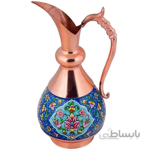 پارچ مسی طرح پرداز اثر آقاجانی ارتفاع 27 سانتی متر کد C-428