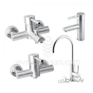 ست شیرآلات موناکو پلاس کروم شودر ا Munako plus Chrome Set