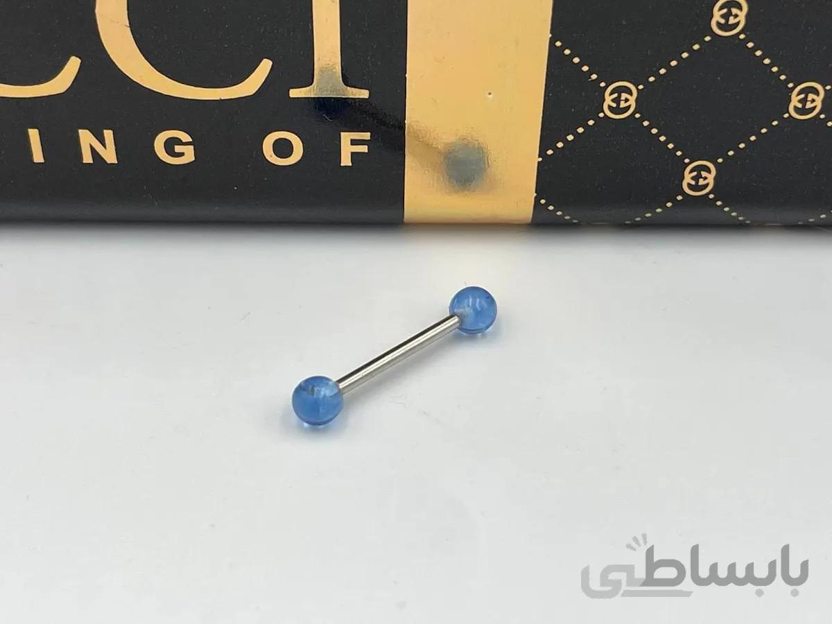 پیرسینگ لپ و زبان آبی