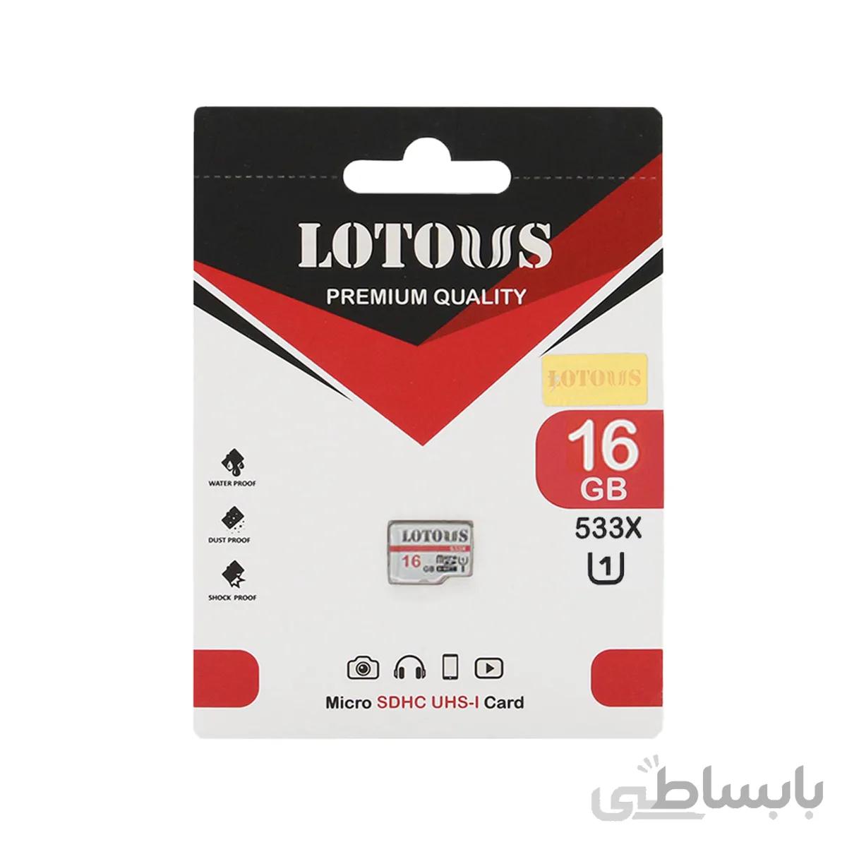 رم Lotous Micro SDHC U1-533X-16GB