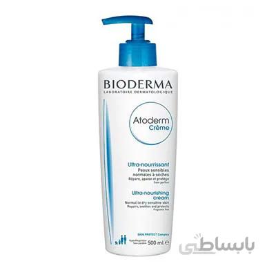 کرم مرطوب کننده صورت و بدن اتودرم ۵۰۰ میل بایودرما / Bioderma Atoderm Cream Ultra_Nourishing Cream Normal To Dry Sensitive Skin