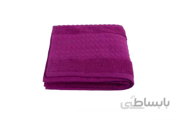 حوله دستی Bera Home طرح خالدار رنگ ارغوانی
