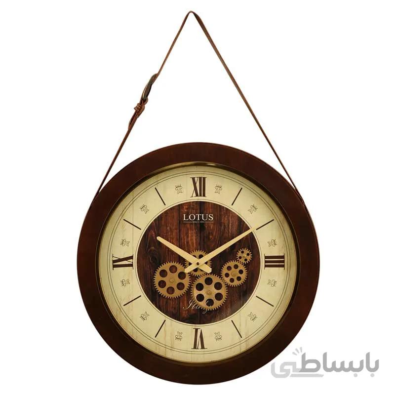 ساعت دیواری چوبی لوتوس کد 400403