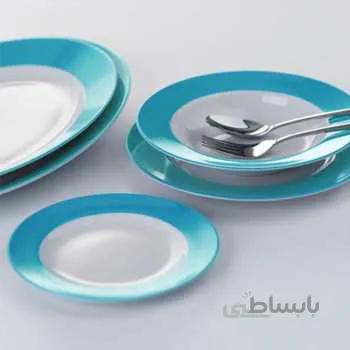 سرویس چینی 28 پارچه غذاخوری چینی زرین ایران سری ایتالیا اف مدل آسمان درجه یک ا Zarin Iran Porcelain Inds Italia-F Aseman 28 Pieces porcelain Dinnerware Set High Grade