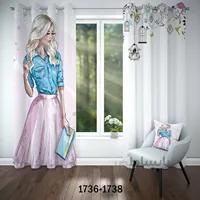 پرده پانچی اتاق دخترانه مدل BG-109