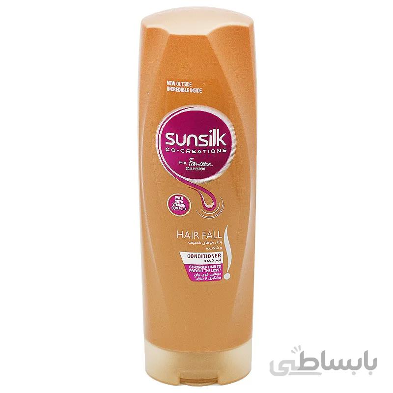 نرم کننده سان سیلک موهای ضعیف و شکننده مدل Hair Fall حجم 350 میلی لیتر (کد 869/ترکیه)
