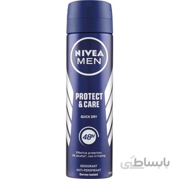 اسپری ضد تعریق مردانه نیوا مدل Protect & Care حجم ۱۵۰ میلی لیتر ا Nivea Protect & Care Spray 150ml