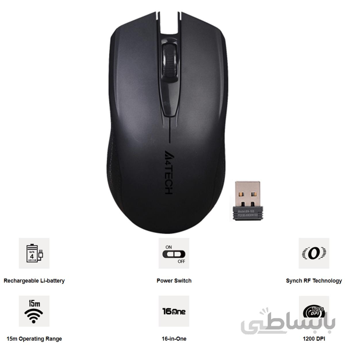 موس بی سیم شارژی A4TECH G11-760 ا A4TECH G11-760