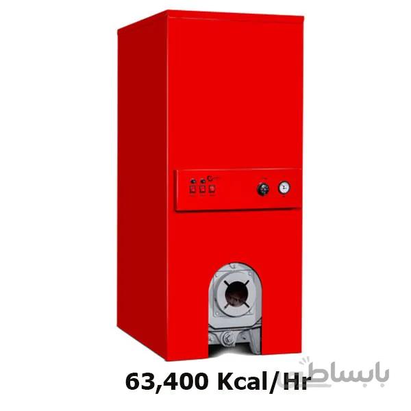 پکیج زمینی شوفاژکار مدل آذرخش بلند 7 پره ا پکیج زمینی شوفاژکار مدل آذرخش 7 بلند با دیگ چدنی 7 پره و مخزن کویل دار 160 لیتری بدون مشعل و ظرفیت 63400 کیلوکالری