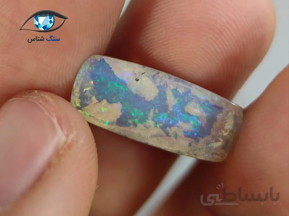 اپال اتیوپی طبیعی مستطیلی 3.75 قیراط