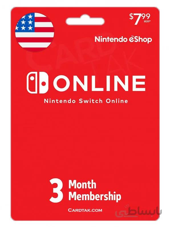 تایم کارت نینتندو سوییچ آنلاین 3 ماهه آمریکا (US)