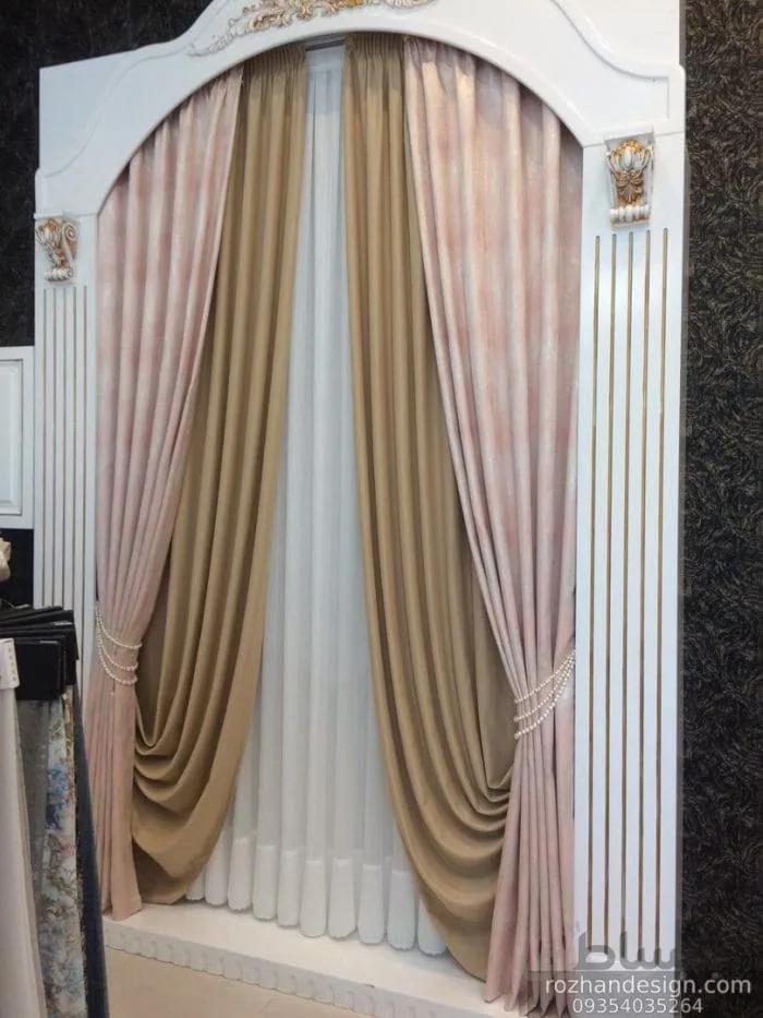 ساتن طرح پتینه براق کد 12900 در 6 رنگ