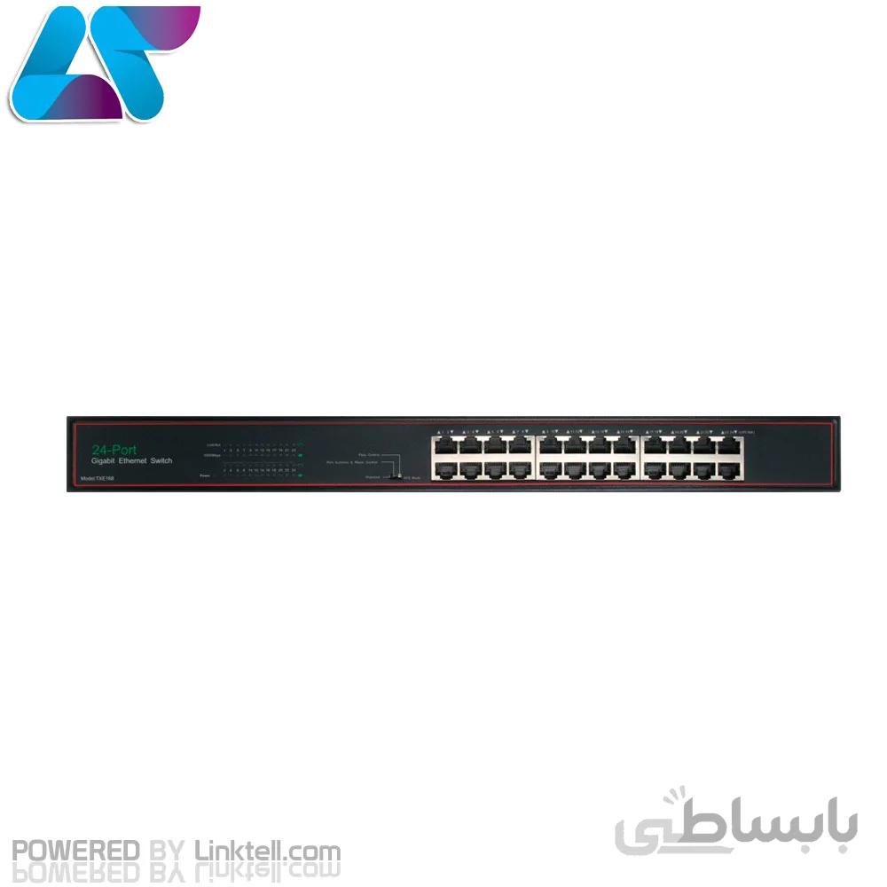 سوییچ 24 پورت گیگابیت و رکمونت مارلیک تک مدل TXE168 ا MARLIK TECH TXE168 24-Port 10/100/1000 Mbps Rack Mount Desktop Switch