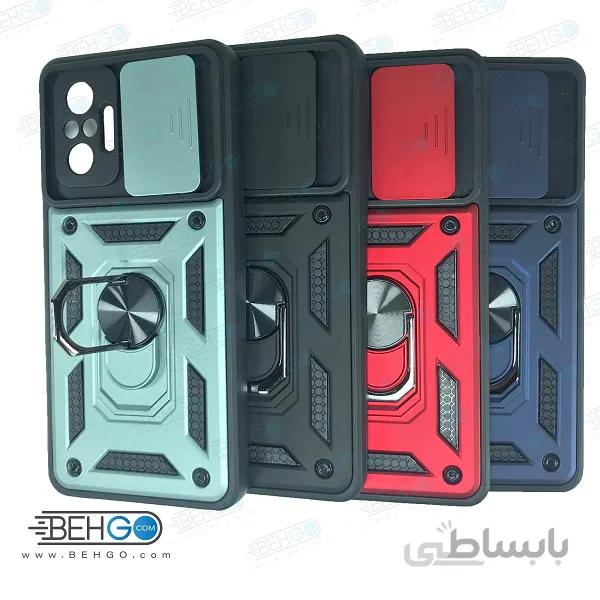 قاب گوشی شیائومی ردمی نوت 10 پرو مکس قاب گارد محافظ بتمن کشویی کاور Xiaomi Redmi Note 10 Pro/Note 10 ProMax ا Anti Shock BATMAN ARMOR FINGER RING CASE COVER For Xiaomi Redmi Note 10 Pro/Note 10 ProMax