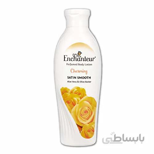 لوسیون بدن Enchanteur – مدل Charming با رایحه آلوئه ورا و کره زیتون ۲۵۰ میل