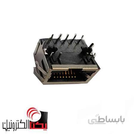 سوکت کانکتور شبکه مادگی RJ000002- RJ45 فیلتر دار و LED دار