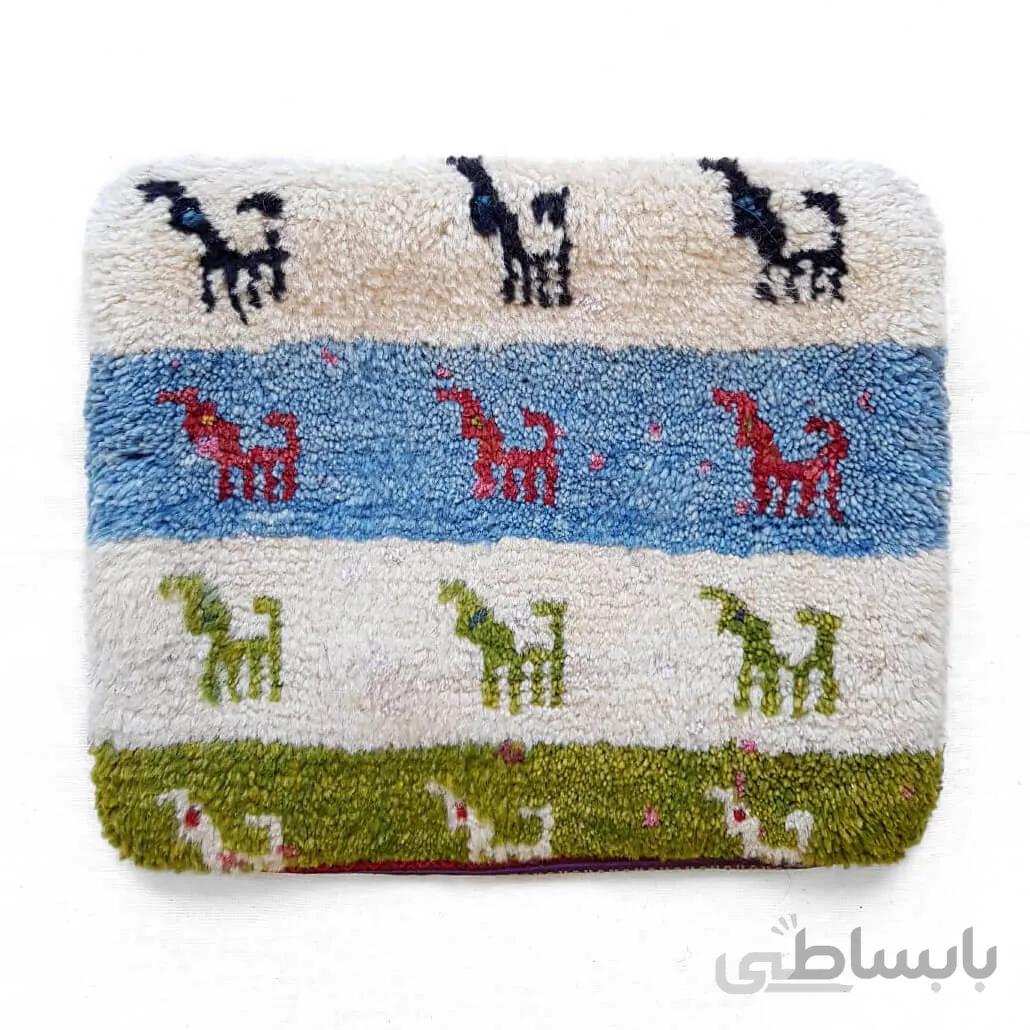 کوسن گبه نقش رودخانه - 40×35 سانتی