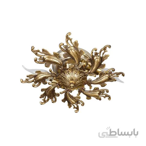 لوستر سقفی چشمه نور 3 شعله کد C2637/3A آنتیک