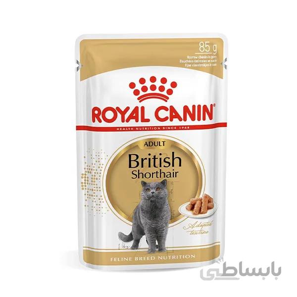 پوچ گربه رویال کنین مدل british shorthair وزن 85 گرم ا Royal Canin British Shorthair Wet