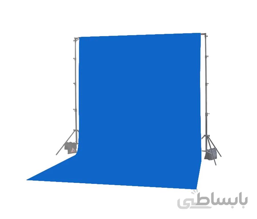 فون عکاسی (پرده عکاسی) آبی 5×3 پارچه شطرنجی سوزنی