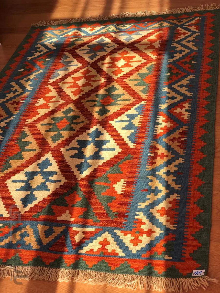 گلیم دو رو دستبافت رج code 243H ا Persian handmade kilim